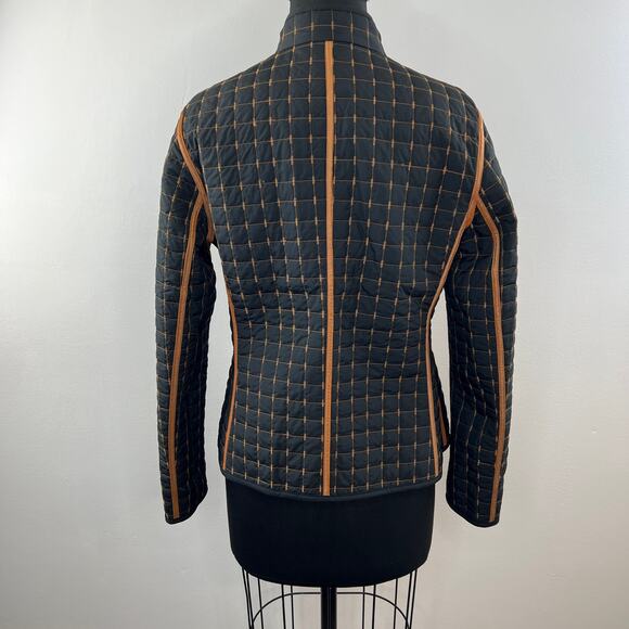 FUCHS SCHMITT Black & Brown Reversible Full Zip Jacket Lightly Padded 38 US 8 - Picture 6 of 8